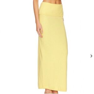 Lovers + Friends LUMIELLE MAXI SKIRT Baby Yellow